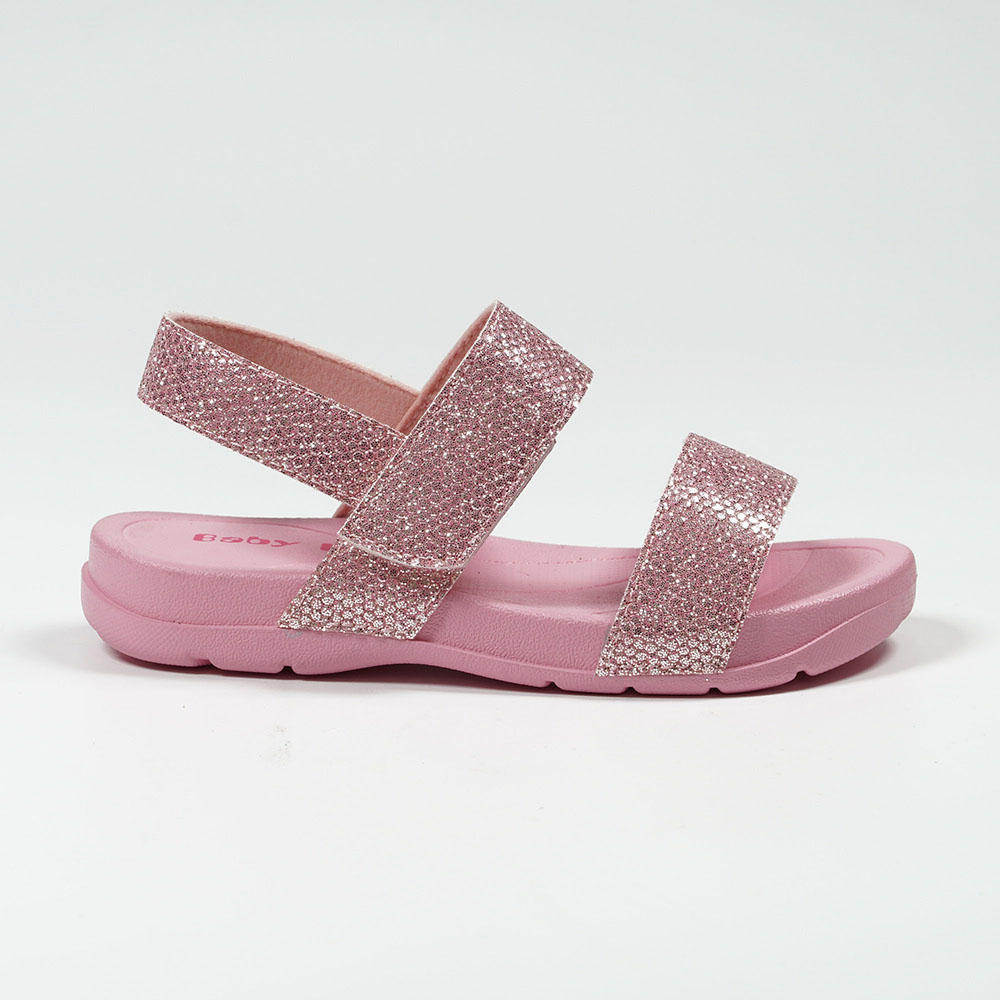 Wholesale Glitter Velcro Sandals with EVA Sole