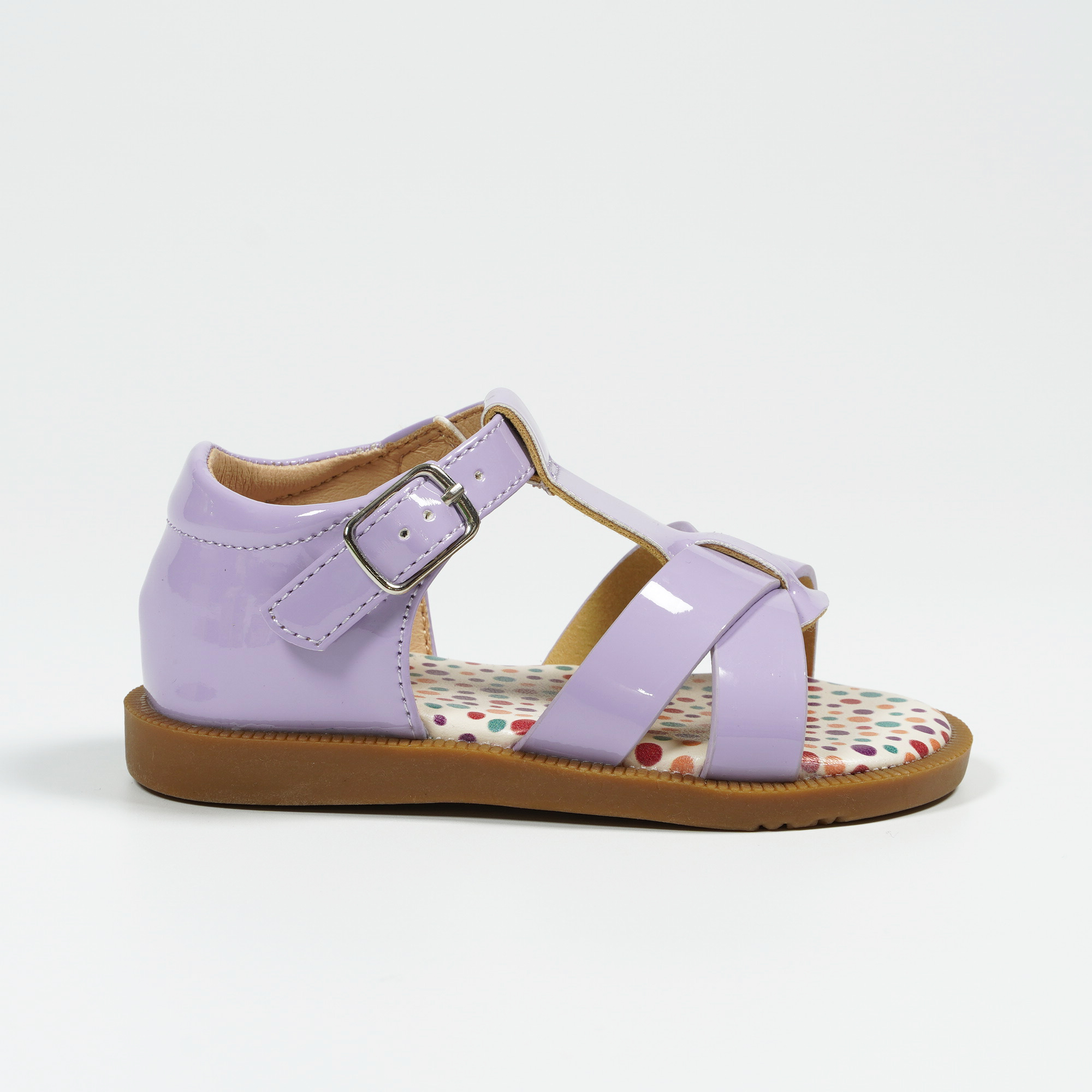 Nikoofly Lilac Cross Strap Buckle Sandals Yidaxing Colorful Polka-dot Summer Shoes