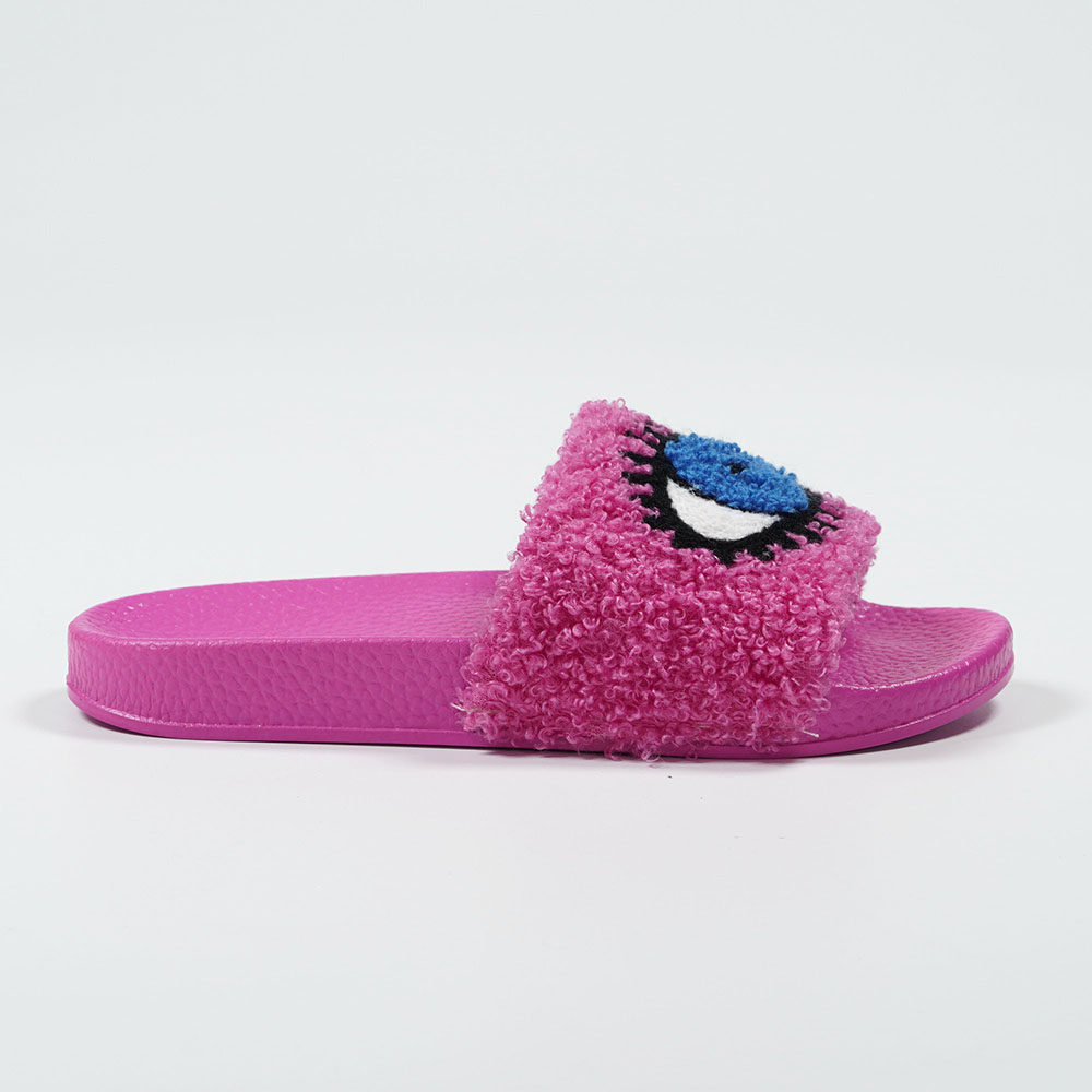 Comfortable Fuzzy Stylish Slippers with Mystic Blue Eyes