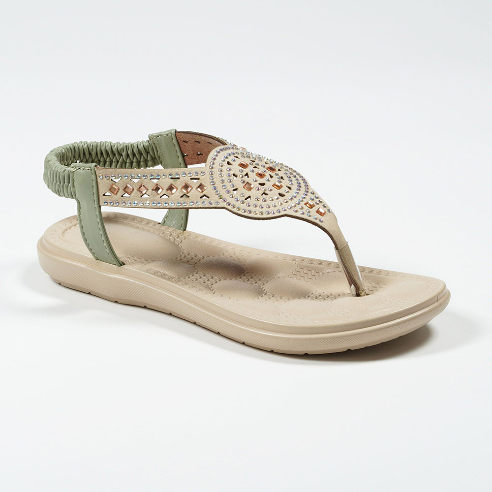 Yidaxing Beautiful Laser Rhinestone Flip-flop Sandals