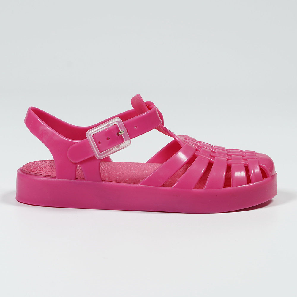 Solid Color Opaque Breathable Flat Jelly Slippers