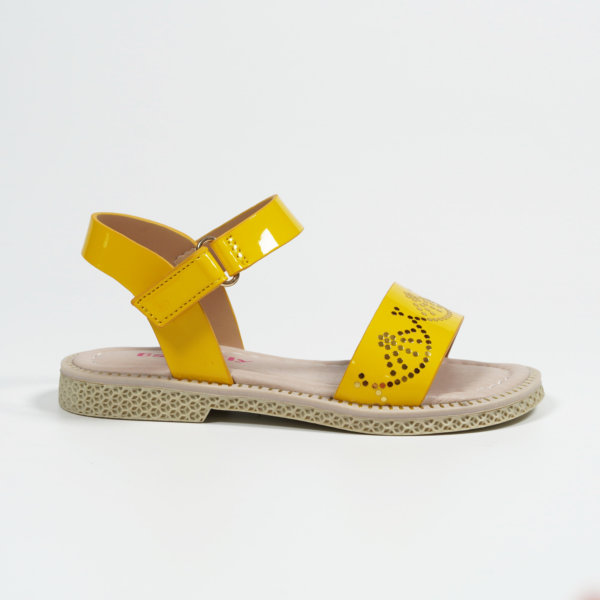 2023 Latest Style Children Girl Sandals China Yellow Color