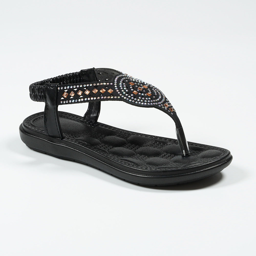 Yidaxing Beautiful Laser Rhinestone Flip-flop Sandals