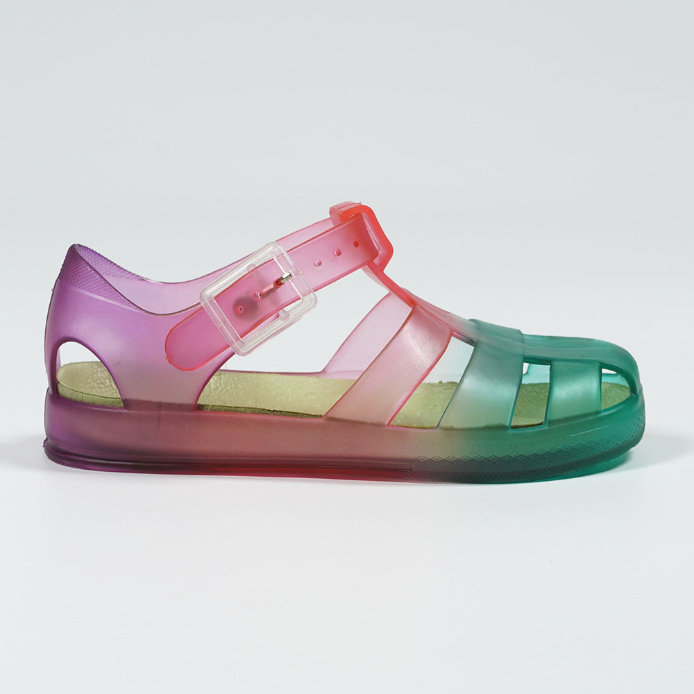 Frosted Gradient Color Translucent Childrens Jelly Shoes
