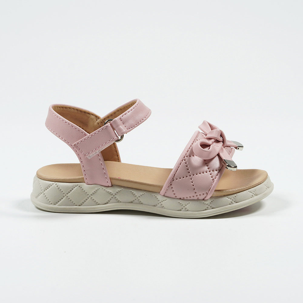 Bowknot Soft PU Leather Sandals For Girls Elegant Sandals in Korean Style