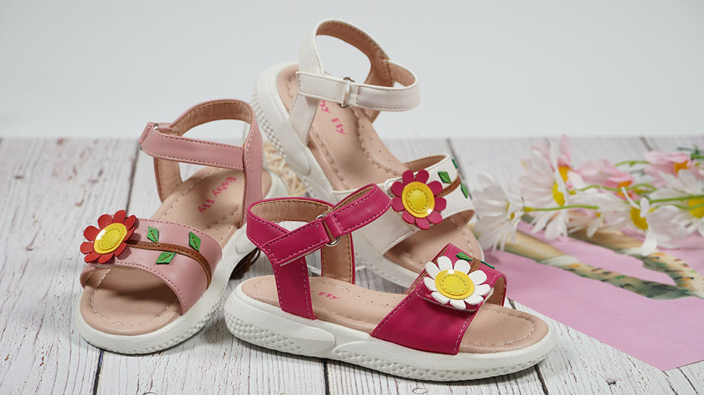 Pretty-Flower-Design-Sandals-Summer-Comfortable-Kids-Velcro-Strap-Sandals-YDX516A-3