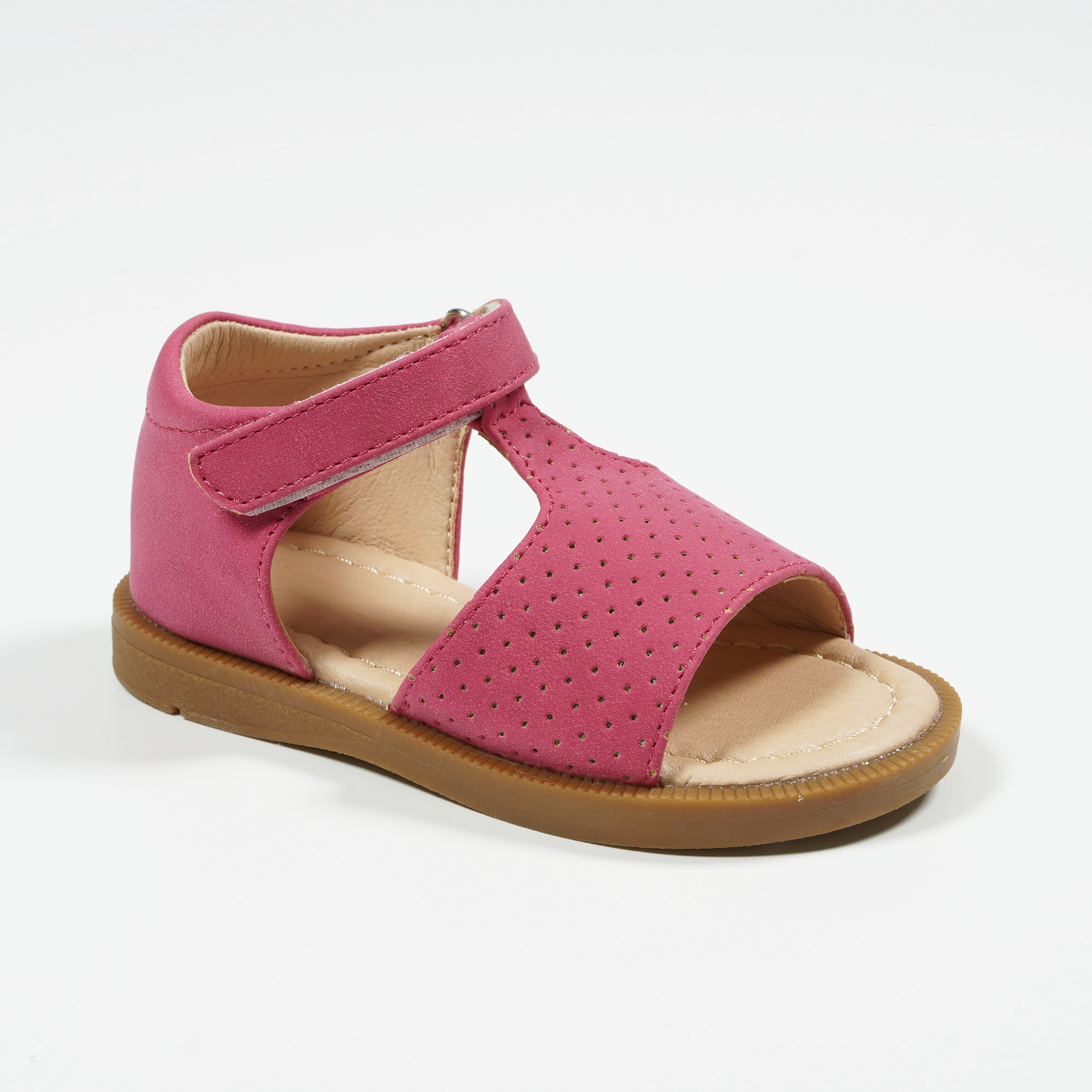 Magenta Breathable Sandal with Velcro Closure Nikoofly Open Toe Summer Girl Sandal