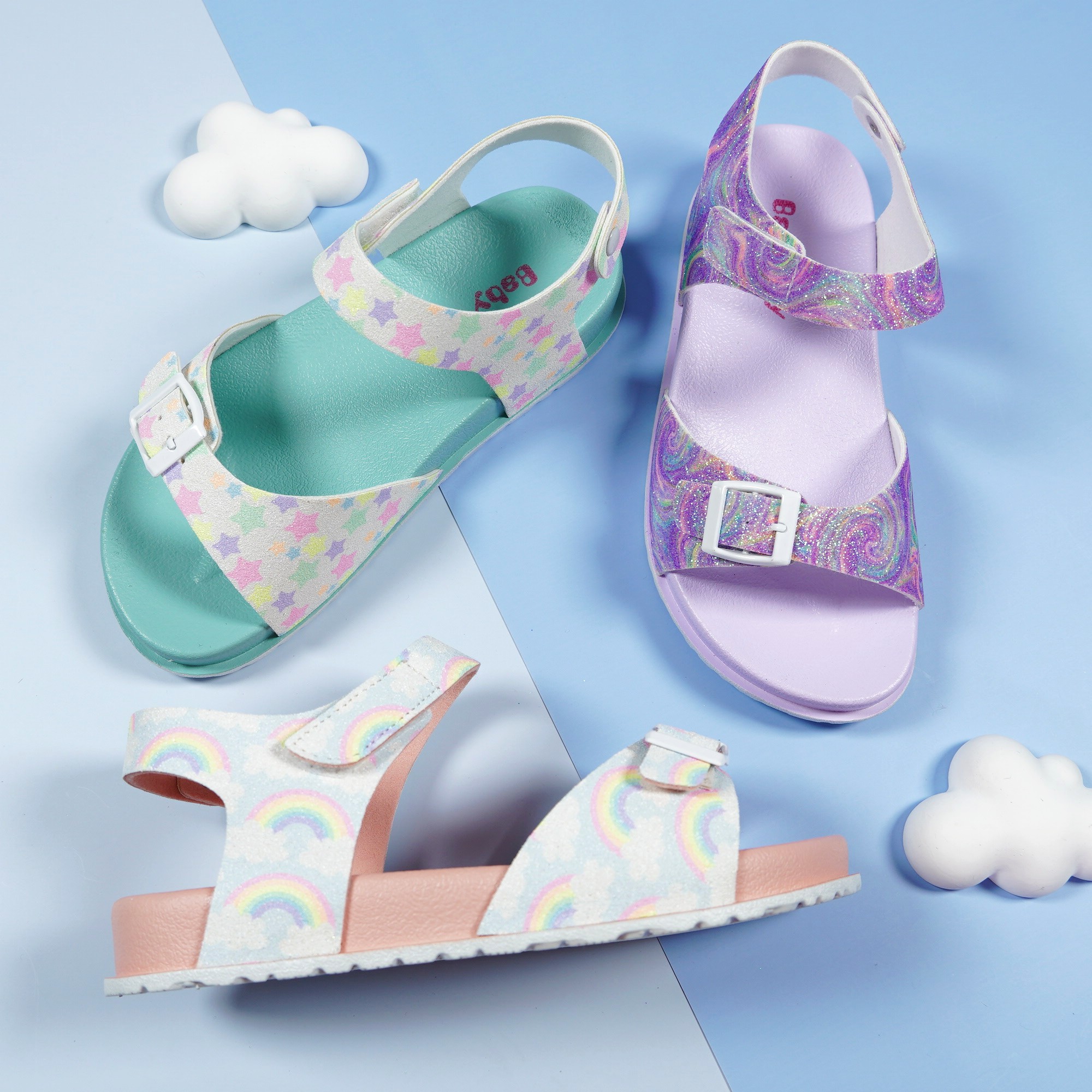 Yidaxing-Cartoon-Starry-Sky-Rainbow-Spotted-Pattern-Glitter-Sandals-for-Children-YDX539B-4