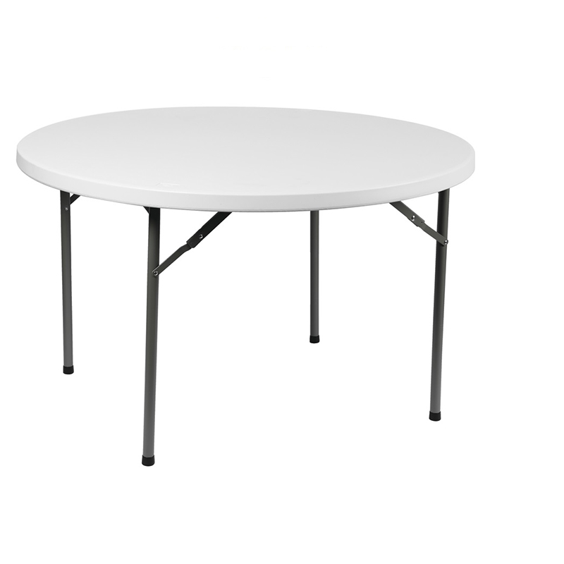 Factory heavy duty wholesale durable dining plastic foldable round folding table