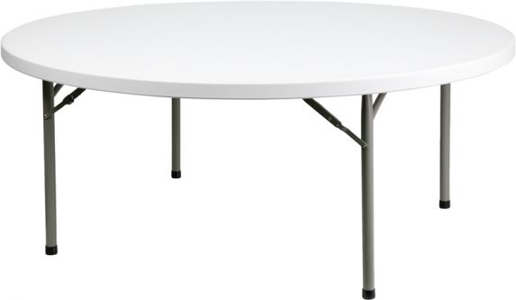 White Advantage 5' Rectangular Plastic Folding Tables | Advantage Church Chairs