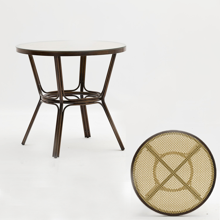 Customizable New Chinese Mechanized Rattan Wicker Dining Table