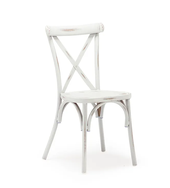 Classic White Lightweight Aluminium Dining Chair