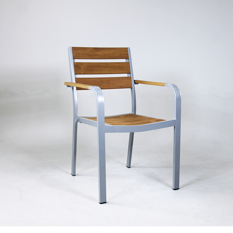 Retro Plastic Wood Patio Bistro Chair