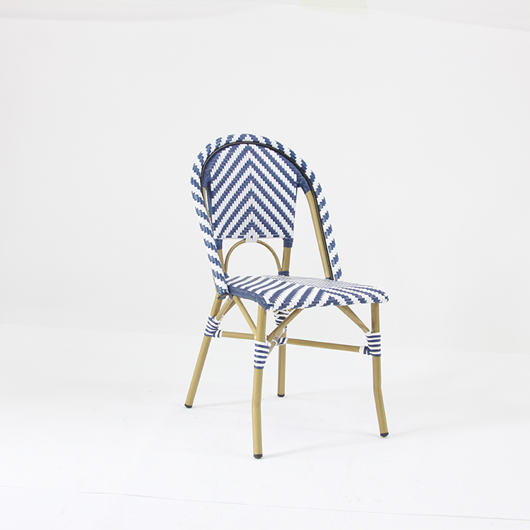 Modern Rattan Wicker Stackable Patio Bistro Chair