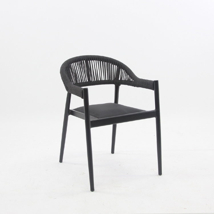 Manufacture Rope Wove Modern Garden Dining Chair
