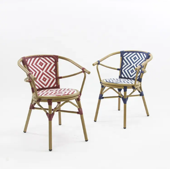 Modern Rattan Wicker Patio Bistro Chairs 