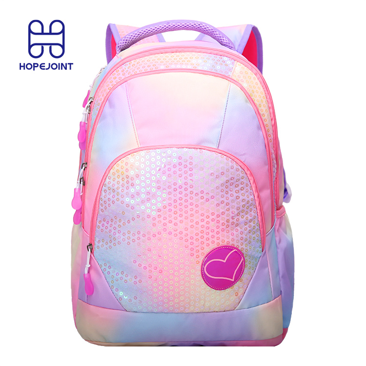  Pink Glitter Sequins School Backpacks For Girl Kids Children