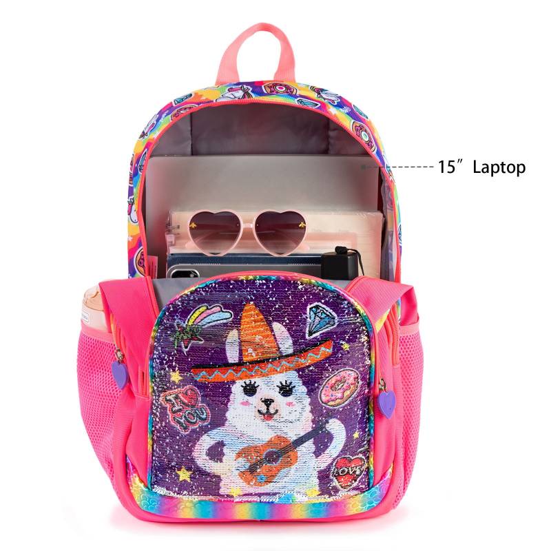 Custom School Bag Printed Backpack Kids Backpacks With Cartoon Design Sublimation Waterproof Fancy For Glitter