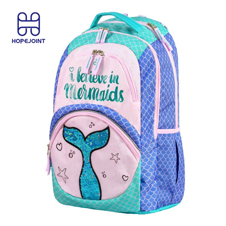 Wholesale Girls Backpack Latest Fashion Mermaid Primary Student backpack for school girls