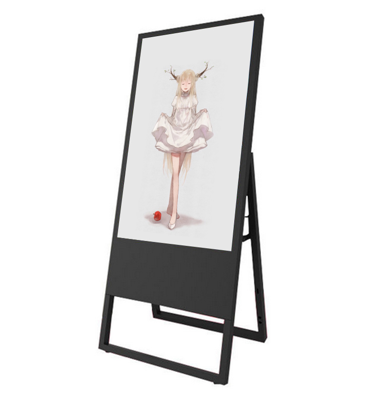 43 inch foldable lcd advertising player floor standing portable digital signage display