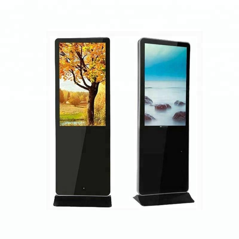 New Design 55 Inch Floor Standing Lcd Kiosk Ad Touch Screen Player For Cinema Bank