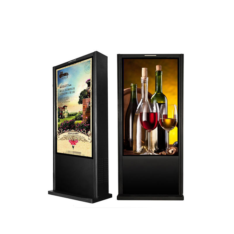 55 inch outdoor floor standing digital signage, totem, lcd advertising kiosk for marketing advertising display