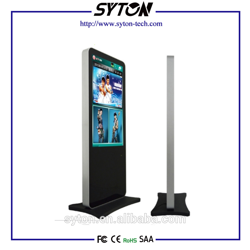 Built in computer double screen lcd display, PC digital signage, dual screen lcd display