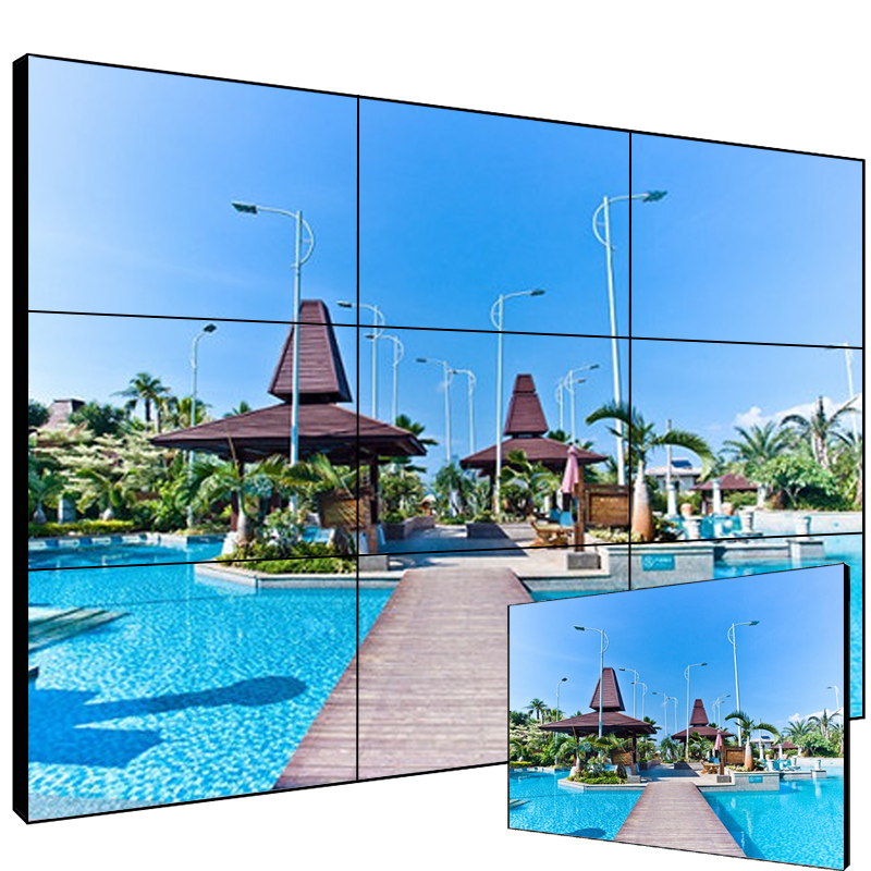 Ultra Narrow 65 inch bezel seamless touch screen display 3x3 lcd video wall
