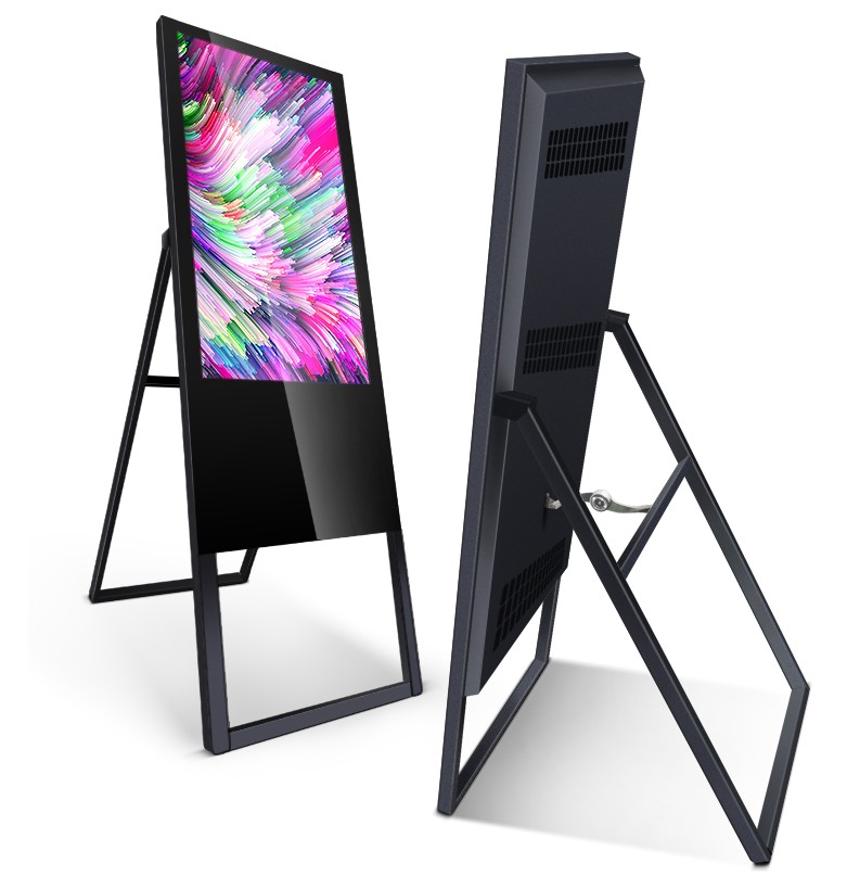 32 inch New Ultra Thin portable touch screen Vertical media player digital signage