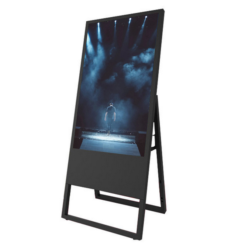  32 inch portable ultra thin lcd screen floor stand digital signage