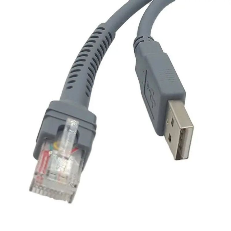 USB Barcode Scanner Cable for Zebra Symbol Motorola LS2208 LS3008 LS9208 DS4208 DS6878 STB4278 Barcode Scanner USB A to RJ45
