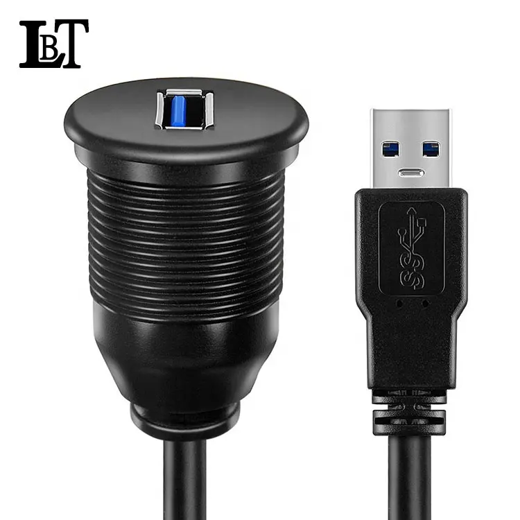High Quality 1M/2M Male to Female USB 3.0 Port USB Panel Extension Waterproof Cable