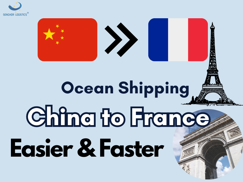 Ocean shipping freight agency China to France by Senghor Logistics