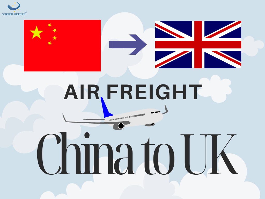 Air cargo transportation from China to UK shipping clothes by Senghor Logistics