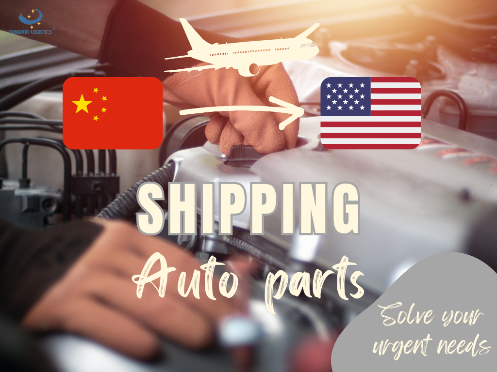 Air cargo freight services from China to USA for shipping auto parts by Senghor Logistics