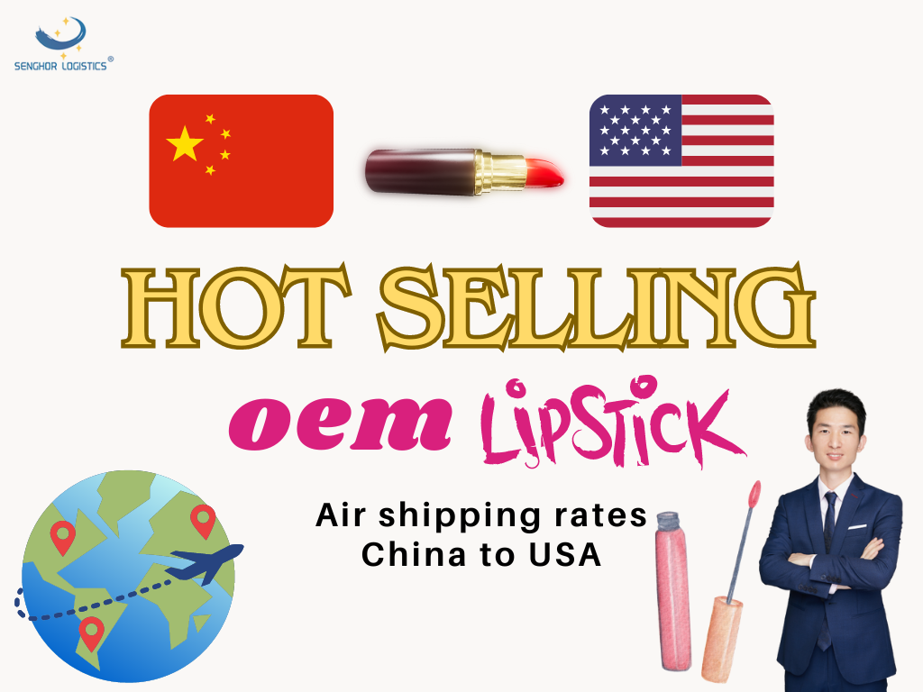 Hot selling OEM lipstick air shipping rates from China to USA