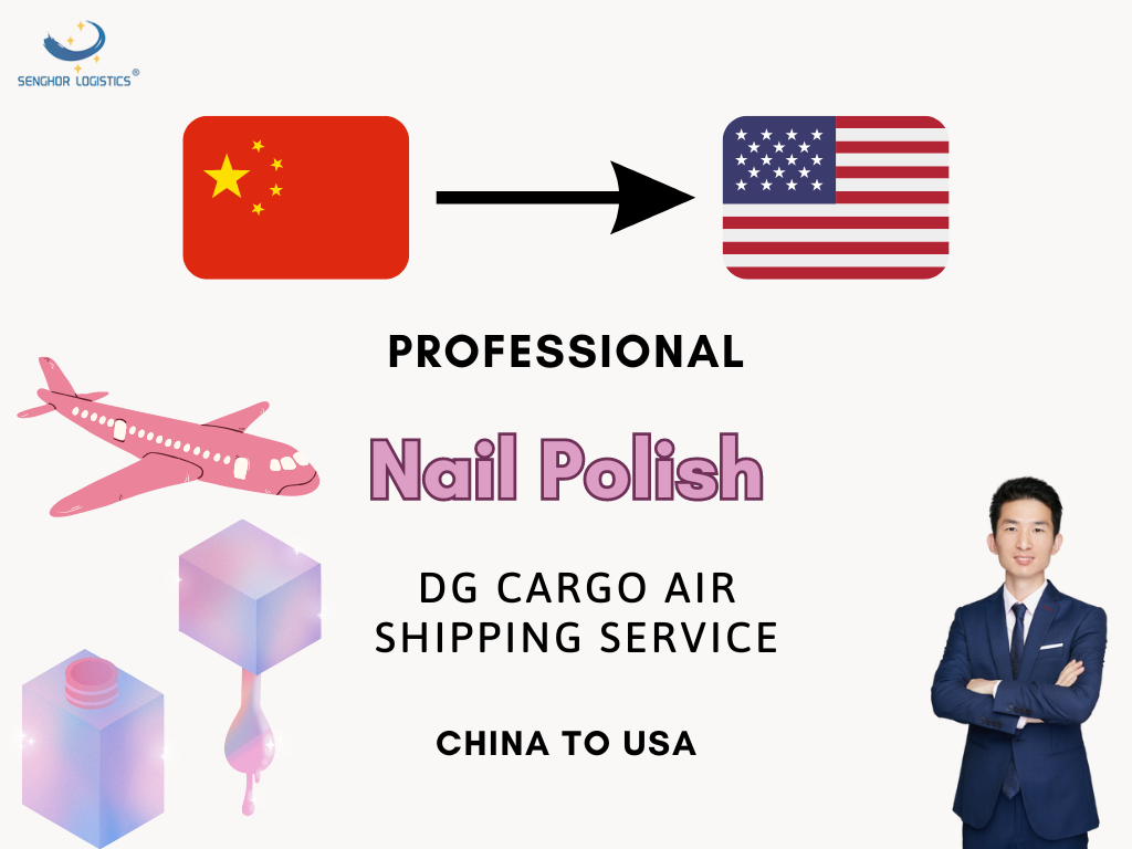 Professional nail polish DG Cargo air shipping service from China to USA