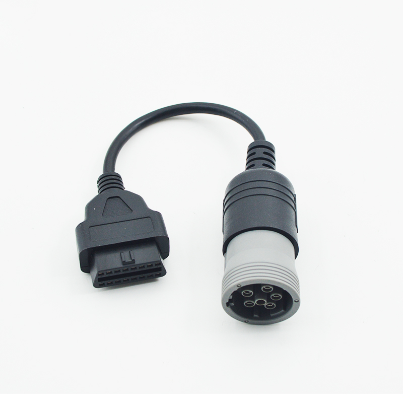 J1939 6PINHeavy Duty Truck Diagnostic Tool Cable Truck 6PIN to OBD 16PIN adapter cable Sheng Hexin