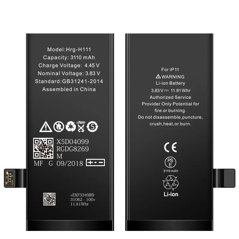 New 3.83V Iphone11 3110mah Original Capacity OEM Mobile Phone Battery Wholesale