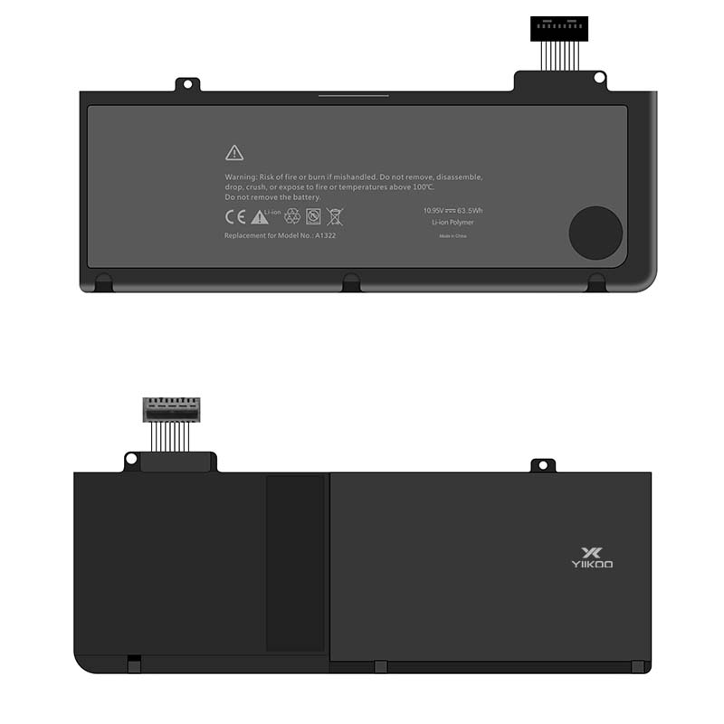 Replacement Li-On macbook Battery A1322 For A1278 Original Batteries 10.95V 63.5Wh
