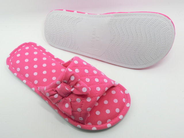Girls' Open Toe Slippers With Cute Bow On Upper