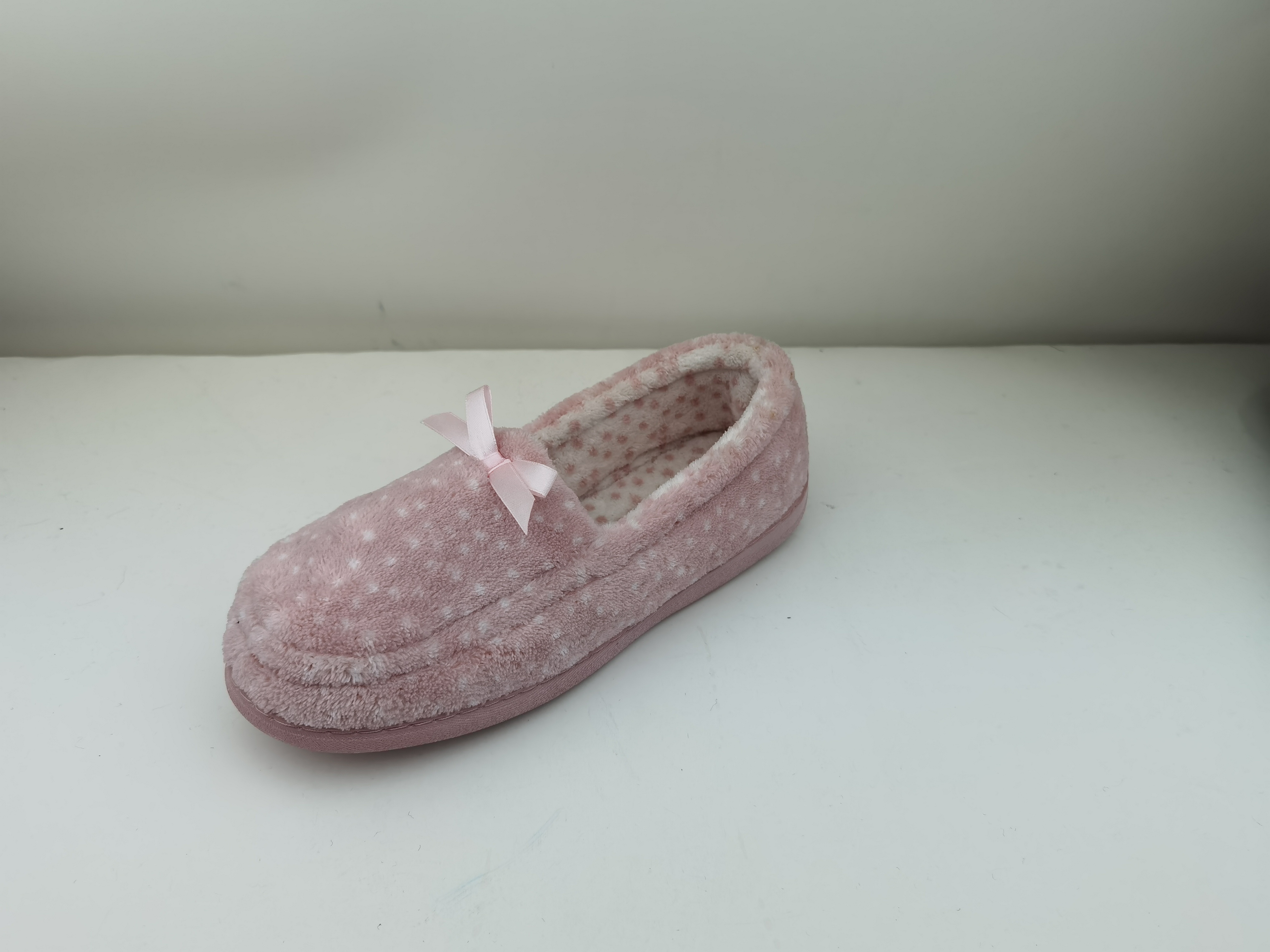 Women's Slip-On Slippers Memory Foam Slippers Plush Fleece Lined House Shoes Indoor/Outdoor Anti-Skid TPR Sole 