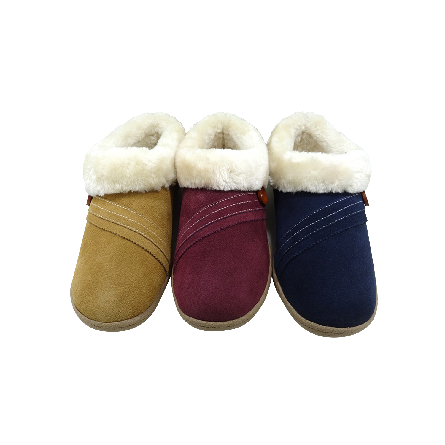 Women's Leather Suede Slippers Indoor Outdoor Casual Shoes