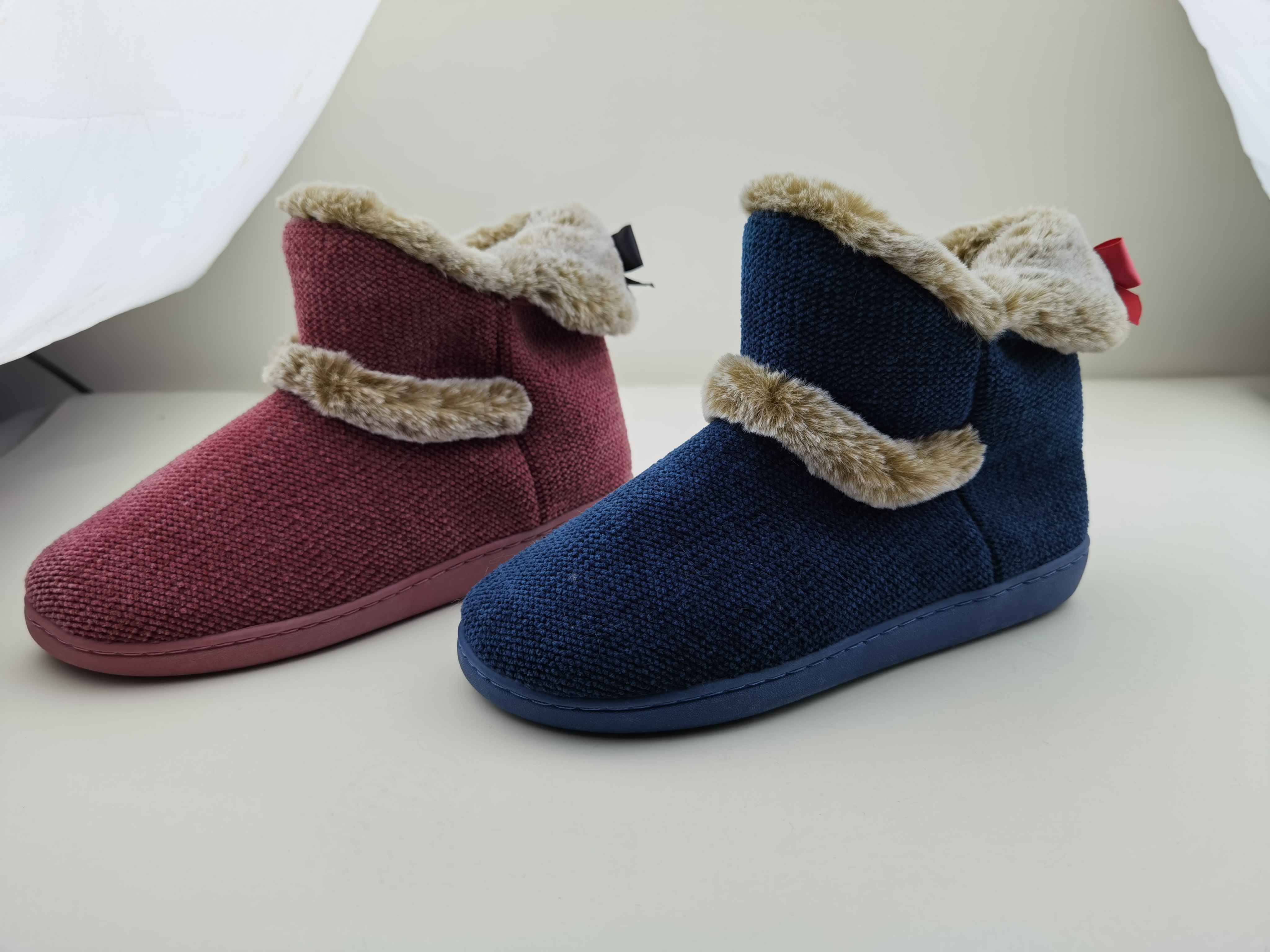 Women's Slippers Comfort Knit Boots Winter Warm Outdoor Indoor Shoes 