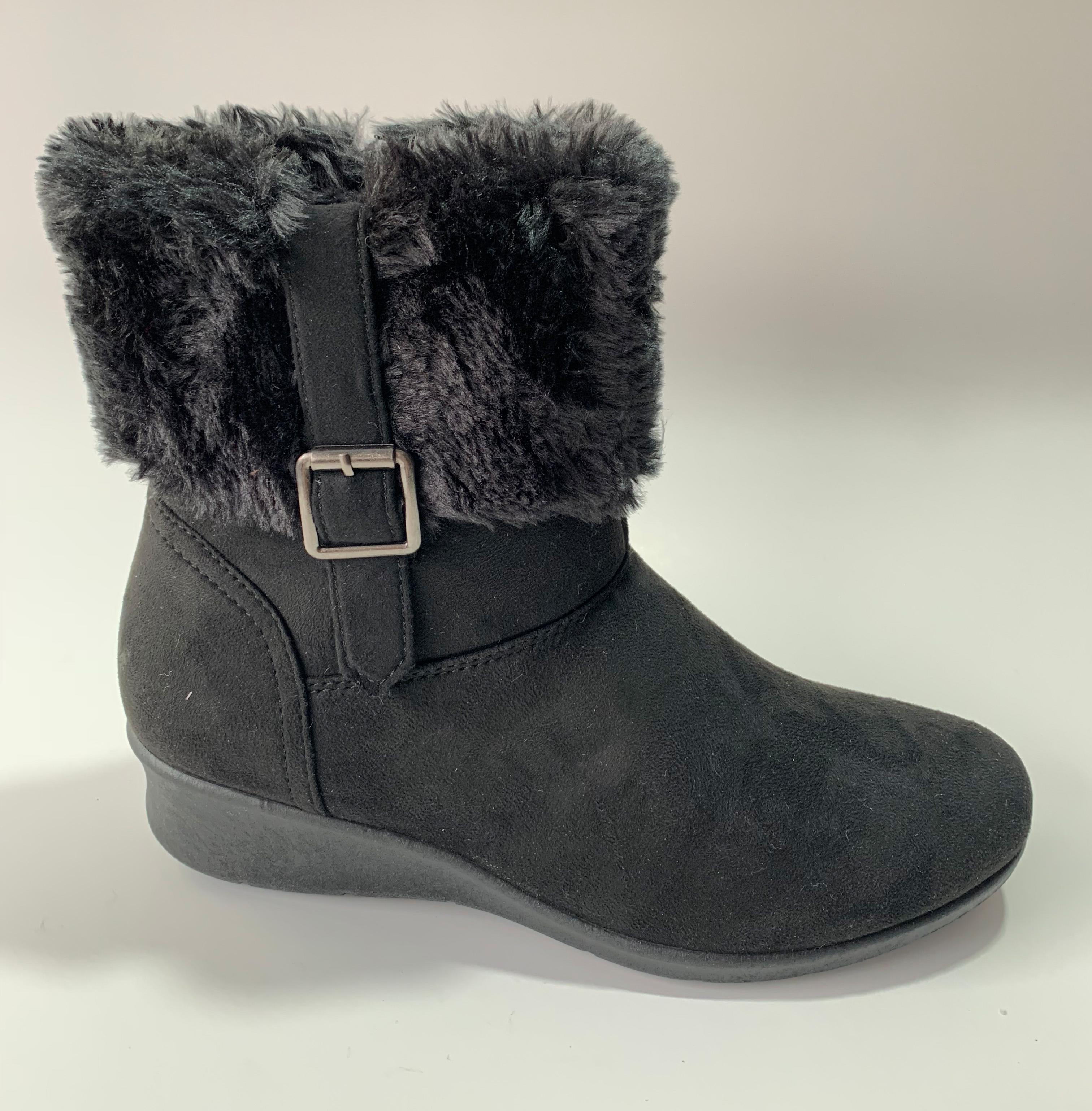 Women Warm Short Boots Round Toe Winter Snow Ankle Booties 