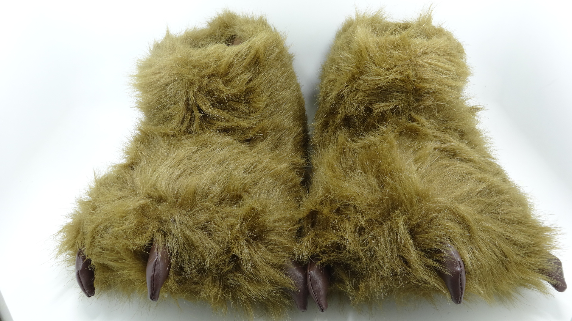 Funny Slippers Grizzly Bear Stuffed Animal Furry Claw Paw Slippers Kids & Adults Costume Footwear 