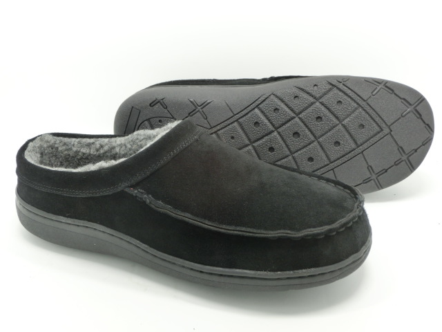 Men's Leather Slippers Slip On Shoes
