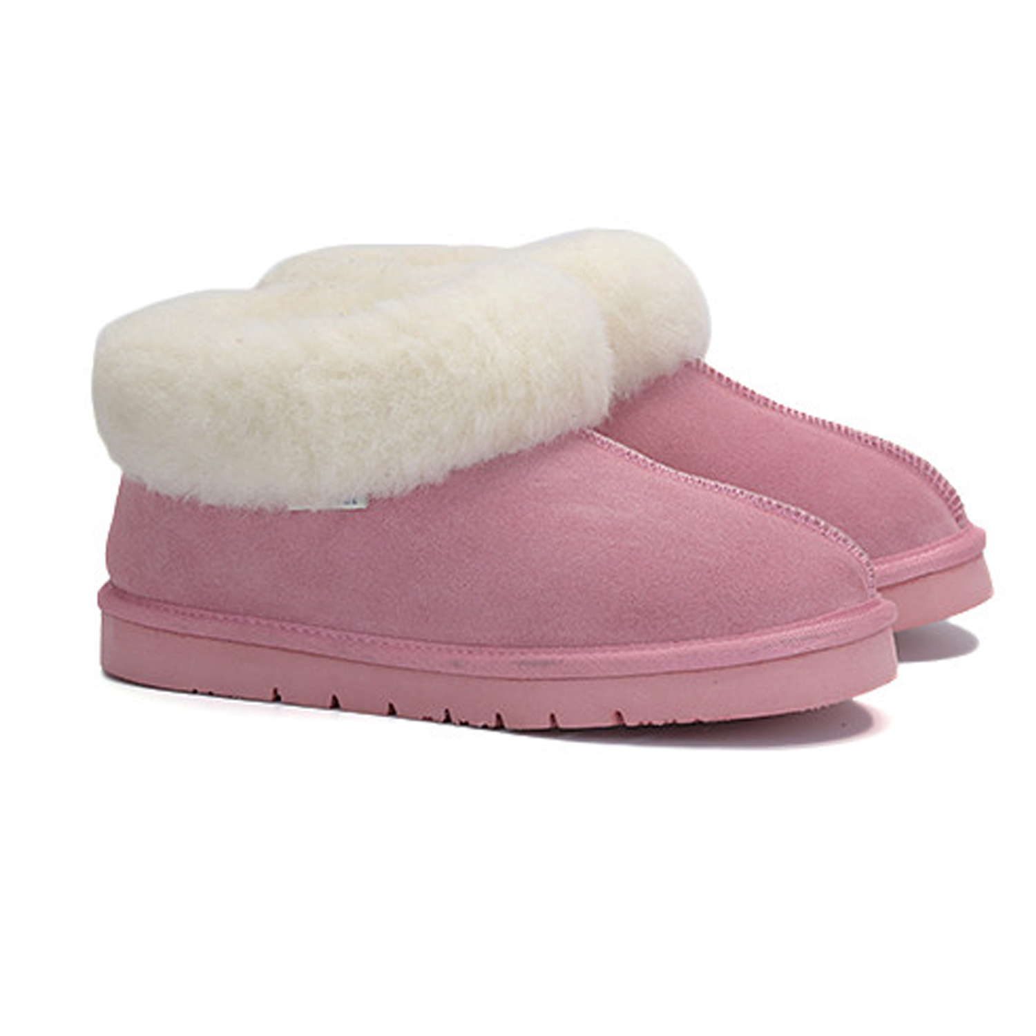 Women's Pink Leahter Winter Snow Boots