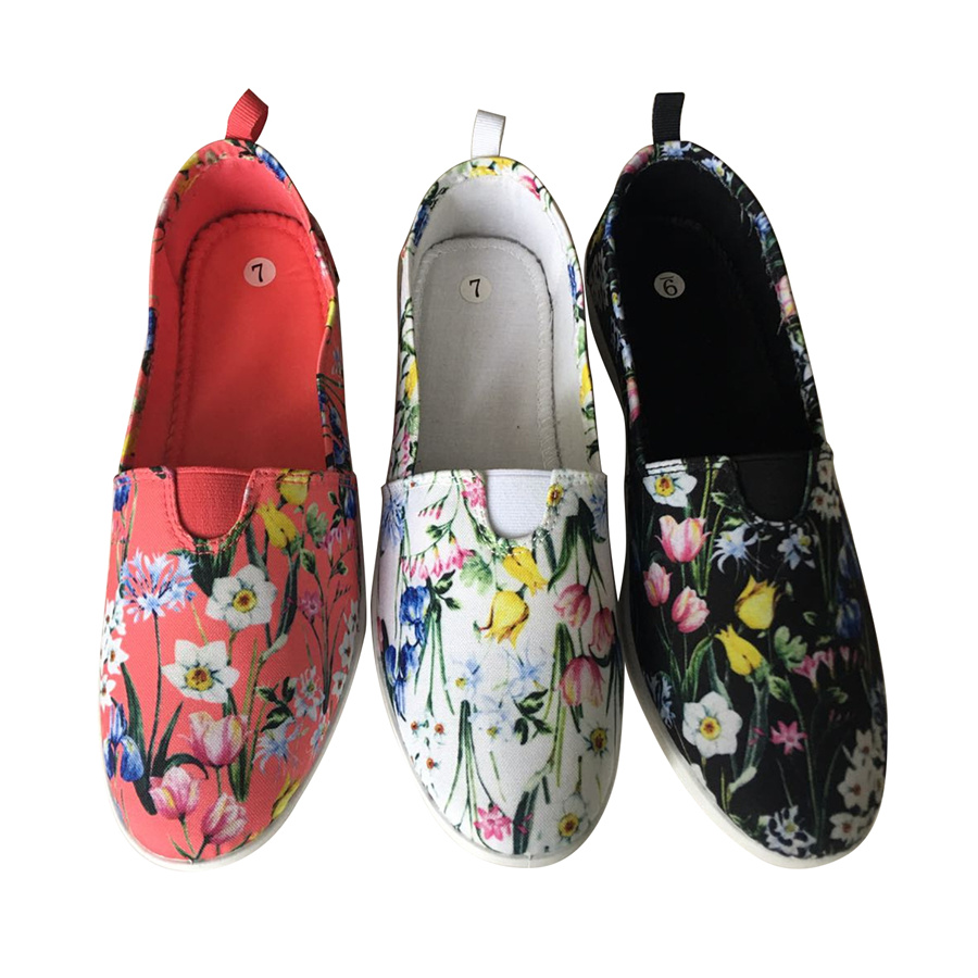 Women's Canvas Shoes With Elastic Slip on Casual Shoes