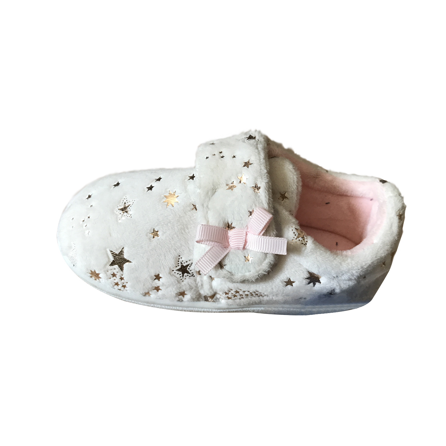 Girls Cute Fleece Star Slippers Warm Household Anti-Slip Indoor Home Slippers